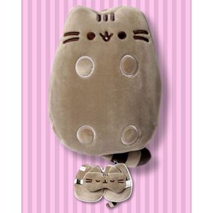 หมอนรองคอพกพา Pusheen Relaxeazzz ทำจากผ้าฝ้าย พร้อมที่ปิดตา สำหรับเดินทาง ท่องเที่ยว ตั้งแคมป์ในรถยนต์ สามารถพิมพ์โลโก้ได้ - Product Image 1