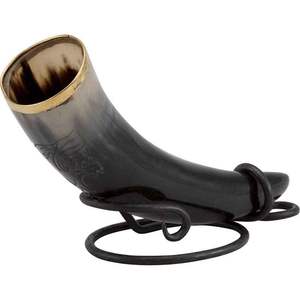 Royal Artisans Hadcarfted Beer Viking Wine Drinking Horn Party Viking Drinking Horn con soporte de la India para la fiesta de Navidad - Product Image 4
