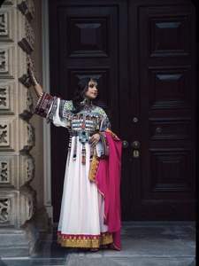 เดรส kuchi แขนยาวของแท้จาก100% เดรสชาวอัฟกานิสถานวินเทจผ้าชีฟองปักลายพื้นเมืองระบายอากาศได้ดี - Product Image 5