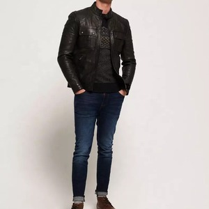 Service OEM, veste en cuir d'hiver pour homme, style streetwear, col montant, utilisation en extérieur, haute qualité, meilleur prix, prix bas - Product Image 3