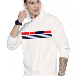 เสื้อฮู้ดแขนยาวผ้าฟลีซสำหรับผู้ชาย, เสื้อมีฮู้ดผ้าฝ้าย100% ระบายอากาศได้ดีดีไซน์ปัก - Product Image 2