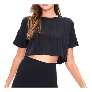 Womens Plain <b>Crop</b> <b>Top</b> Women OEM Customized High Quality Womens <b>Sexy</b> Logo Short Slim Round Neck Cotton Plain Ladies - Product Image 1