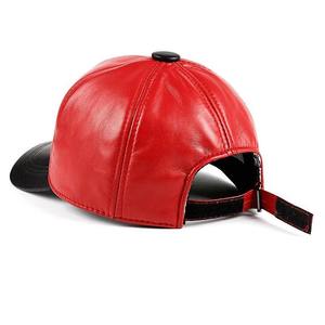 Rebajas de invierno, gorra de béisbol de cuero auténtico de Color caramelo rosa para hombres y mujeres, gorro cálido con lengua de pato para jóvenes, gorro Hip Pop para ropa informal - Product Image 4