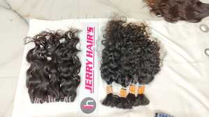 Extensions de cheveux humains en vrac non traités indiens Remy 100%, cuticule lisse douce, temples alignés, styles de vagues profondes et lâches - Product Image 4