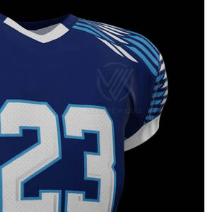 Uniforme de camiseta de fútbol americano personalizado 100% poliéster secado rápido y transpirable manga corta ropa deportiva de verano - Product Image 6