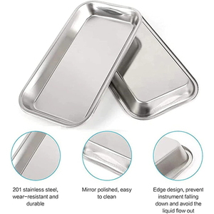 Bandejas de tratamiento quirúrgico Bandeja de platos dentales Bandeja de instrumentos quirúrgicos manuales de acero inoxidable con certificación CE - Product Image 5