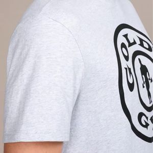Camiseta de gimnasio deportivo en gris 100% algodón orgánico ropa deportiva transpirable para culturismo Fitness camiseta de placa de peso de ajuste Regular - Product Image 6