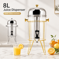 Distributeur de boissons en acier inoxydable 8L, machine à boissons froides, distributeur de jus et d'eau pour hôtel, restaurant, buffet