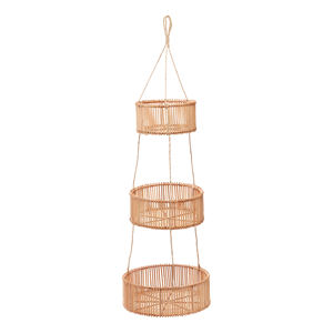 Panier suspendu à 2 niveaux en corde de coton tressée pour fruits, décoration d'intérieur, cadeau, best-seller - Product Image 6