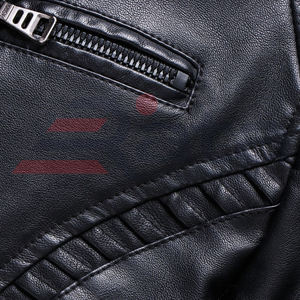 2023 Veste en cuir d'hiver pour hommes de mode extérieure OEM de haute qualité avec le meilleur style de veste universitaire en jean de conception - Product Image 5