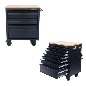 Armoire d'atelier de stockage roulant en acier inoxydable de 76cm avec 07 tiroirs à commande manuelle pour les entrepôts acceptés par les OEM Ensemble d'outils inclus - Product Image 2