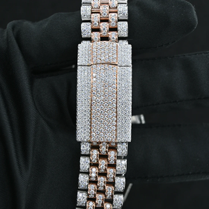 Lujo de la mejor calidad para reloj AP Dial de zafiro VVS Clarity Moissanite Diamond Resistente al agua Acero inoxidable Moda antigua - Product Image 4