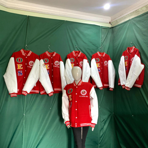 Nuevas chaquetas universitarias OES Chaquetas Masonic Latter Women Jacket OES Red-HSE - Product Image 1