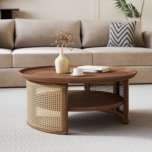 Mesa de lujo de ratán de gran tamaño de la mejor calidad, mesa de jardín interior y exterior de forma redonda más vendida para accesorios de muebles - Product Image 2