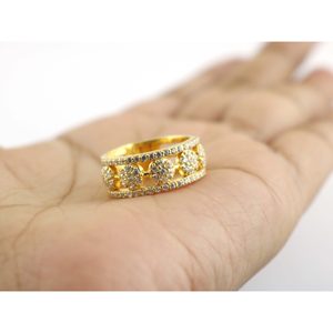 Bague en or massif 14 carats avec diamants pour son bijou élégant - Product Image 2