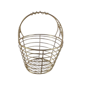 Cesta redonda de frutas de mesa de diseño único, acabado de latón pálido de hierro hecho a mano para decoración de Halloween personalizada - Product Image 1