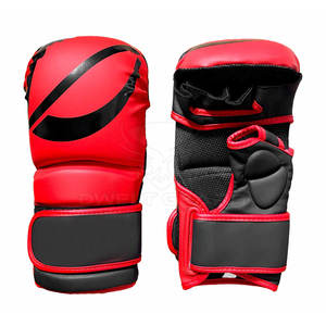 ออกแบบโลโก้ของคุณเองบนถุงมือ MMA หนัง PU ระบายอากาศได้ดีและป้องกันอย่างมีประสิทธิภาพ ปรับขนาดได้ - Product Image 1