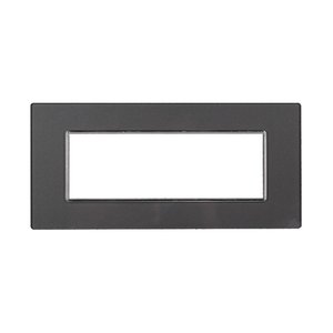 Piastra di vetro etroit luna serie 6P acciaio scuro di colore compatibile con Bticino Axolute-materiali elettrici/compatibile - Product Image 1