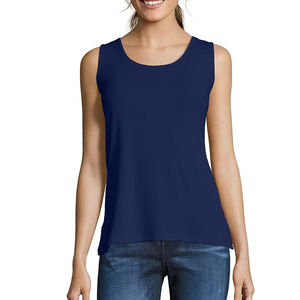 2025 camisetas sin mangas de mujer de alta calidad OEM personalizadas último diseño Color sólido hechas en fábrica para la fabricación - Product Image 3