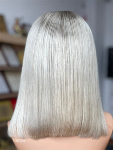 Peluca larga recta rubia ceniza 5,0 nudos individuales banda ajustable transparente para encaje frontal en cualquier lugar salón de despedida cabello humano - Product Image 6