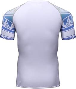 100% Polyester Gym Fitness T-Shirt Personnalisé À Séchage Rapide Slim Fit Manches Raglan O-cou Sérigraphie Rash Guards - Product Image 3