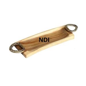 Bandeja de Metal para servir el desayuno de uso multiusos, Decoración de mesa de cena, superventas, bandeja de Metal para servidor de alimentos de alta calidad - Product Image 6