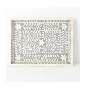 Bandeja con incrustaciones de fregona de estilo árabe clásico, platos de nácar ecológicos hechos a mano para el hogar, Hotel, boda, celebración de Eid Ramadán - Product Image 5