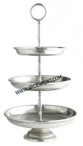 Soporte decorativo para pasteles de estilo único chapado en oro de 3 capas, soporte para pasteles de lujo, exhibición de cupcakes, platos para servir aperitivos dulces a la venta - Product Image 3