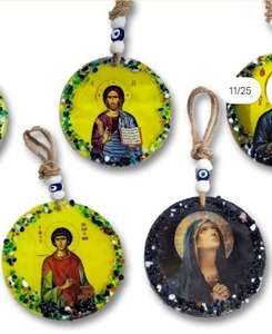 HANDMADE GLASS WALL DECORATIONS Magnetic <b>Christmas</b> Promotional <b>Novelty</b> <b>Gifts</b> with Digital Printing From DAFNI BIG PAZAR - Product Image 2