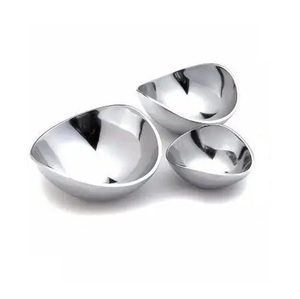 Tazón de fruta de Metal con acabado plateado, tazón de Metal hecho a mano de diseñador, fabricante y exportador, tazón de Metal decorativo personalizado - Product Image 1