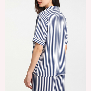 ชุดนอนผ้าฝ้ายสองชิ้นนุ่มสบายสำหรับผู้หญิงชุดนอนด้านหน้าน้ำหนักเบาระบายอากาศได้ดี - Product Image 3