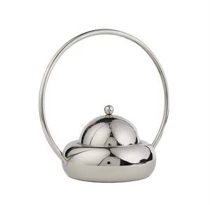 Olla caliente de metal moderna con una cúpula de madera hecha a mano Un Servidor de comida personalizado perfecto para bodas y cenas con estilo - Product Image 4