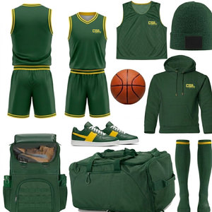 Ensemble de vêtements de performance pour le basketball, tissu léger et durable, idéal pour les longues séances d'entraînement et l'utilisation sportive professionnelle - Product Image 1
