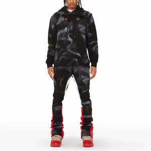 Etiqueta privada en blanco Track Jogging Sweat Suit Hombres Pantalones de chándal Traje elegante 100% Algodón Fleece Hombres Chándal Personalizado Sweat suit - Product Image 2