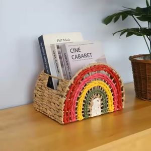 Panier en jacinthe d'eau Durable fait à la main écologique léger stockage décoratif apporte une beauté naturelle à l'intérieur - Product Image 5