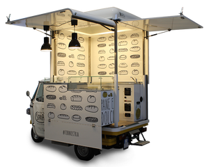 รถลากขายอาหารลิงทักทักฟ้าปรับแต่งได้ - Product Image 1