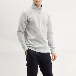 2025 Spring Custom High Neck With Zipper <b>Men's</b> hoodies <b>Men's</b> Sweatshirts 1/4 <b>Zip</b> Hoodies - Product Image 2