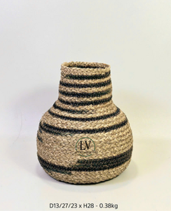 Vases décoratifs en jonc de mer tissés à la main en gros avec de nombreux modèles, Vases en panier naturels rustiques pour la décoration de la maison fabriqués au Vietnam - Product Image 2