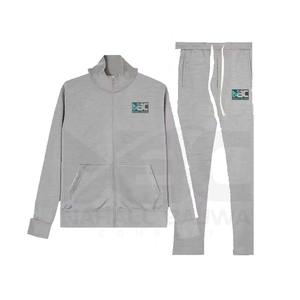 Conjunto de sudadera con capucha y pantalones de chándal bordados con hombros caídos para hombre de lana de algodón pesado etiqueta personalizada para invierno - Product Image 3