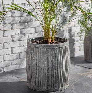 <b>Tall</b> Galvanized Planter with Built-<b>in</b> Drainage Holes for Healthy <b>Plant</b> Growth <b>in</b> Indoor or Outdoor Home Gardens - Product Image 2