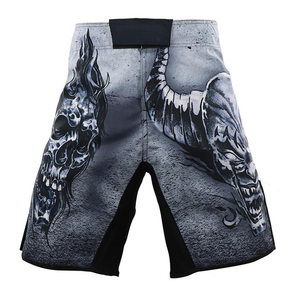 Pantalones cortos MMA de alta calidad con impresión de logotipo personalizado Característica de estiramiento frontal para entrenamiento-Nueva llegada directa de fábrica - Product Image 1