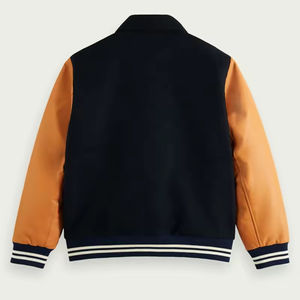Parche bordado personalizado Vintage Letterman Varsity chaqueta al por mayor Pu cuero mangas Varsity chaqueta de béisbol - Product Image 5