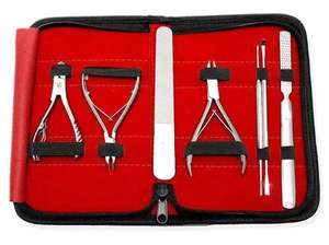 ชุดเครื่องมือแพทย์เท้าสแตนเลสพื้นฐาน - ชุดเครื่องมือสำหรับตัดเล็บเท้า เครื่องมือผ่าตัดแบบใช้มือสำหรับมืออาชีพ - Product Image 4