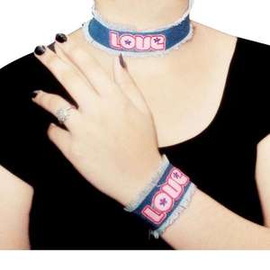 Jeweljunk Ensembles de bijoux de mode Collier ras du cou en jean avec bracelet 1108612 - Product Image 1