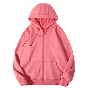 Sweats à capuche zippés pour hommes Vente en gros unisexe couleur unie logo personnalisé taille confortable matériel sweats à capuche qualité supérieure - Product Image 6