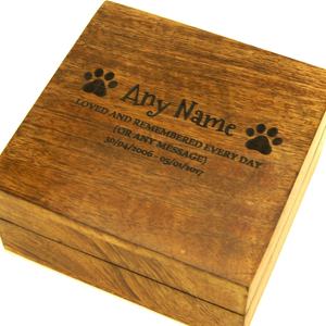 Urna de madera para mascotas para cenizas, caja para perros y gatos, ataúd de cremación personalizado, grabado a medida, pequeño, mediano y grande - Product Image 3