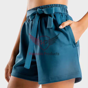 Short de sport décontracté en plein air pour femme à la mode en polyester avec imprimé cachemire-Short pour femme doux et flexible - Product Image 1