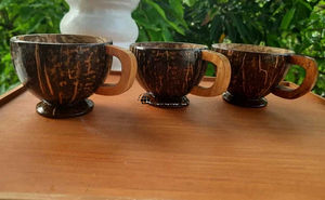 Eco <b>Coconut</b> <b>Cup</b> for Children Reusable Smoothie <b>Cup</b> Natural Drinkware for Kids Parties by Tradebyd - Product Image 3