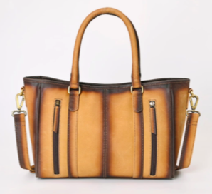 กระเป๋าถือหนังแท้ขัดเงาแบบเต็มเม็ดมีซิปสายคาดลำตัวปรับได้สองระดับลายเสือดาวสำหรับ B2B ร้านค้าปลีก - Product Image 5