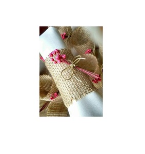 Derniers anneaux de serviette en rotin de forme ronde de qualité supérieure pour les fêtes de mariage et les décorations de table de restaurant - Product Image 4